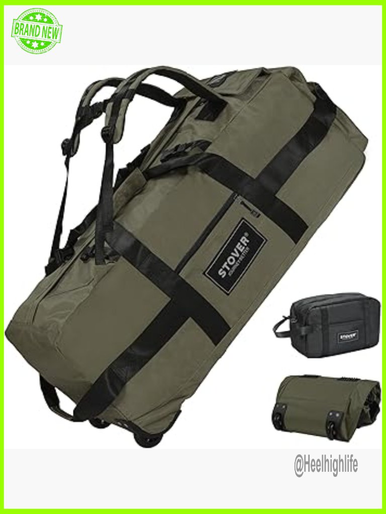 Extra Large Rolling Duffel Bag With Wheels, 100l Travel Luggage With Shoulder